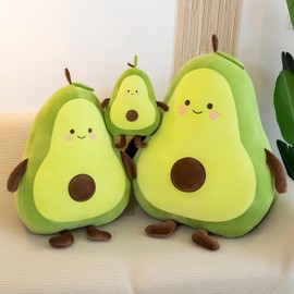 2 Pcs Avocado Plush Pillows, Preppy Room Decor Cute Plushies Soft Stuffed Avocado Toys with Keychain for Kids Girls Boys (11.8 Inch)