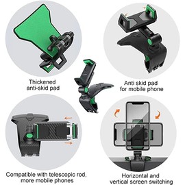 OUBELI Handyhalterung Multifunktion Auto Armaturenbrett Halter Rückspiegel, 360 Grad Drehbarer verstellbar Auto Handyhalter Kompatibel mit alle Smartphones Mit 4-7. Zoll