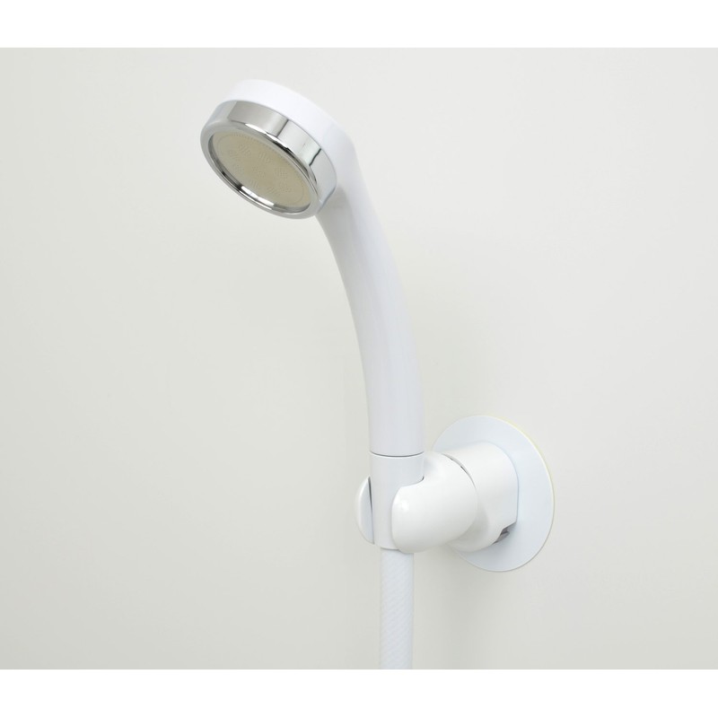 KAKUDAI Shower Hook, Angle Adjustable, 358-126-W, Screw Stop, Cosmetic Plate