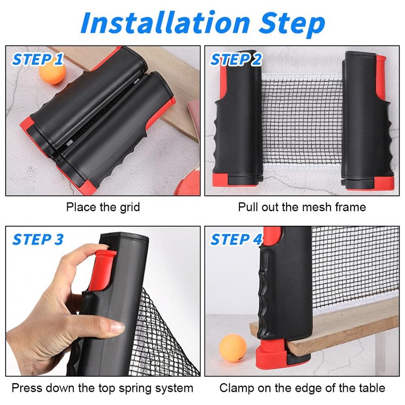 Flintronic Retractable Ping Pong Net, Portable Table Tennis Net Rack,