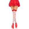 Leg Avenue Spandex sheer polka dot mushroom thigh highs, O/S,