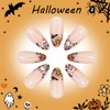 Halloween Press on Nails Medium Almond 3D Fake Nails Cute