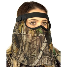 DOWN UNDER OUTDOORS Premium Camo Hunting Face Mask in Lightweight Breathable Sheer Mesh for Warm Weather, Adjustable for Men, Women and Kids…