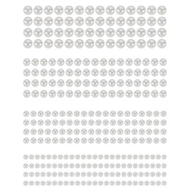 Self Adhesive Hair Pearl Stickers,2800 Pieces Ivory White Gem Stickers,Jewels DIY Decorations for Body,3/4/5/6/8mm Pearls for Crafting,Hair,Face,Makeup,Eye, Wedding