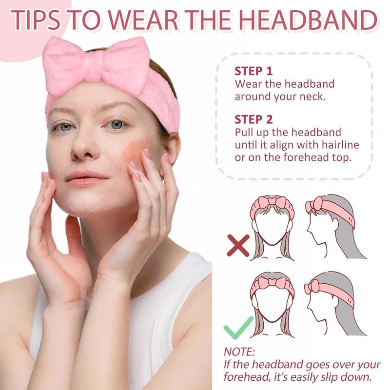 Face Wash Headband & Wrist Bands 3 Pack - Soft