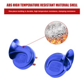 Super Loud Train Horns, Car Waterproof Durable Air Electric Snail Horn, 12V Raging Sound Air Horns Replacement Kit, Automotive Accessories Universal for Car, Motorcycle, Truck, Bike, Boat (Blue)