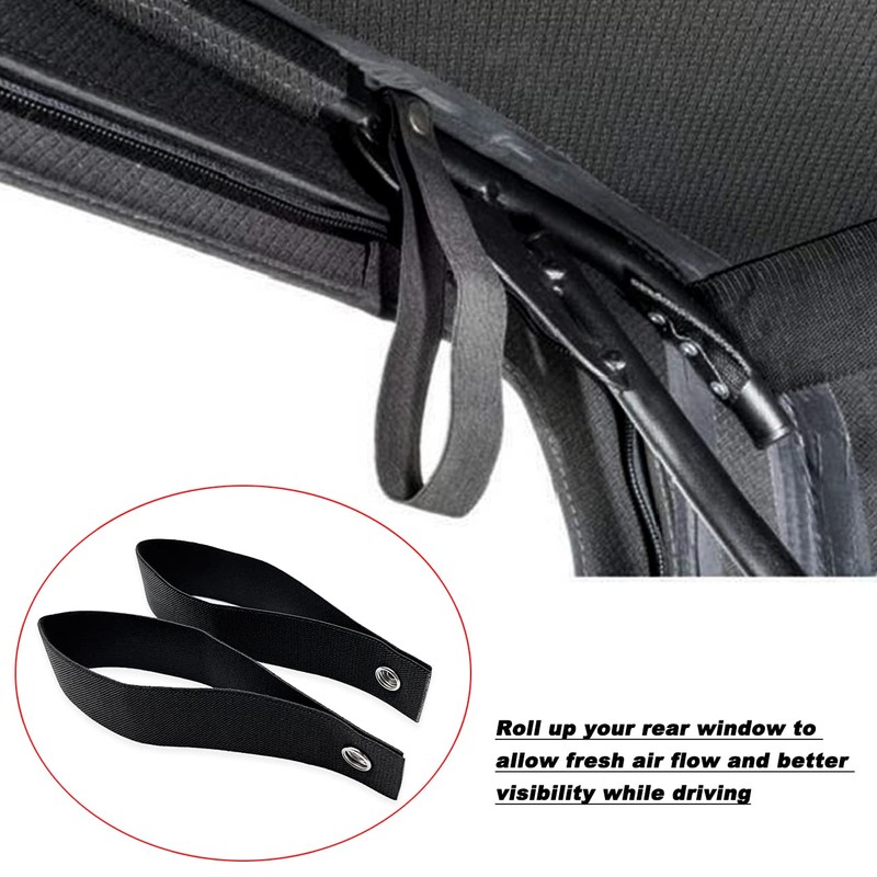 Rear Window Strap for Jeep,Soft Top Straps,Tie Down Straps Compatible