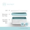 Outset Hexagon Silicone Ice Cube Tray and Storage Bucket, 29