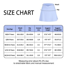 BIG ELEPHANT Girls Butterfly Shorts Crossover 2-in-1 Athletic Dance Skorts with Pockets, Kids Flowy Skirts