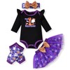 MINIFEIKO Baby Girl Outfits Preemie Black Purple