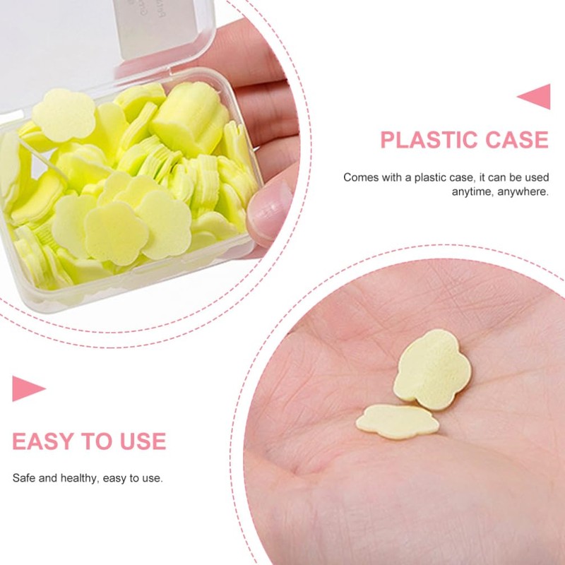 Healeved 16 Boxes of Portable Travelling Soap Flakes Outdoor Hand