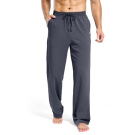 Pudolla Men's Tall Sweatpants 32"/34"/36" Long Inseam Cotton Yoga Pants Athletic Lounge Casual Pants for Men with Pockets(Mallard Blue 34 Inseam-M)