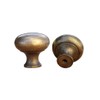 Tiazza 4pcs Solid Brass Knobs Antique Cabinet Drawer Small Pulls