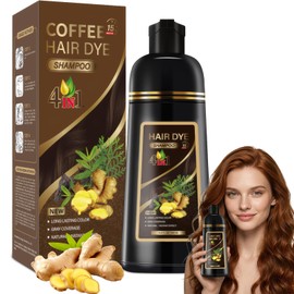 4 en 1 shampoo para canas,hair dye shampoo de Duración prolongada,shampoo tinte cubre canas,contiene Ingredientes Naturales,Suave y delicado,Para