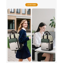 LOVEVOOK 17.3 Inch Laptop Backpack for Women, Travel Carry-On Backpack Purse, College Bookbag for Teen Girls School