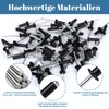 60-Piece Black Rivet Set, Blind Rivets Set Made of Aluminium/Steel,