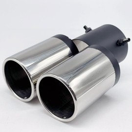 LEXOR Muffler Cutter, Dual, 2 Drawers, Direct-Facing, Straight, General Purpose, Flip Up, Mini Car, Stainless Steel, Large Diameter, Aero Parts, Dress Up, Flat Mouth