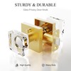Brushed Gold Door Knob Privacy Crystal Glass Interior Lock, Satin