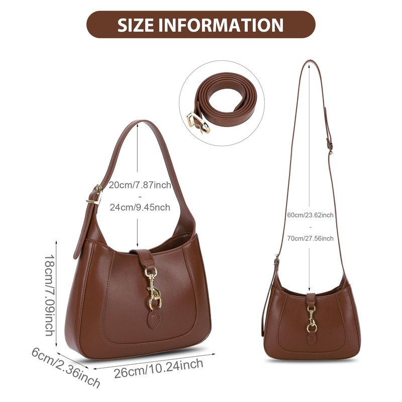 Shoulder Bag Small Shoulder Purses Adjustable Strap Vegan Leather Cute