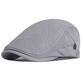 XYIYI Grey Mens Cotton Newsboy Cap Flat Ivy Gatsby Driving Hat