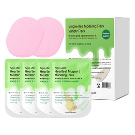 Mediflower disposable modeling pack variety pack Houttuynia cordata mugwort 28g 4 packs + 2 sponges / 메디플라워 일회용 모델링팩 버라이어티 팩 어성초 쑥 28g 4개 + 해면 2개