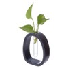 UNICRAFTALE Black Solid Wood Vase Small Desk Hydroponic Plant Frame