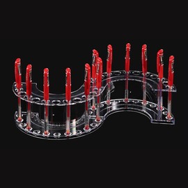 Pen Holder Display Stand, 12 Slots Transparent Household Pencil Storage Organizer for Eyebrow Pen/Makeup Brush/Art Brush