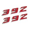 Yoaoo 2X OEM Red 392 Emblem Badge Alloy Decal 3D