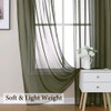 MIULEE - Cortinas transparentes de lino con textura de 84