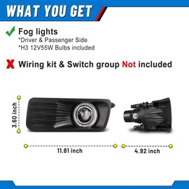 Fog Lights compatible for Ford Explorer 2006-2010 Explorer Sport Trac 2007-2010 Driver Passenger Replacement Lamps Assembly