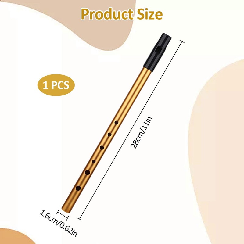 Tin Whistles, Penny Whistle Six-Hole Tin Whistle D, D-Shaped Instrument