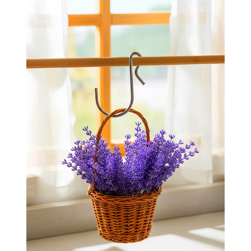 LJY 10-Pack Polished Metal Clip Type Hanging Hooks, Holds up