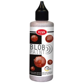 Viva Decor® Blob Paint Glitter (Copper, 90 ml) Ready-to-Use Paints for Blob Painting/Dot Painting Art - Dotting Tool for Canvas, Mandala etc. - Made in Germany