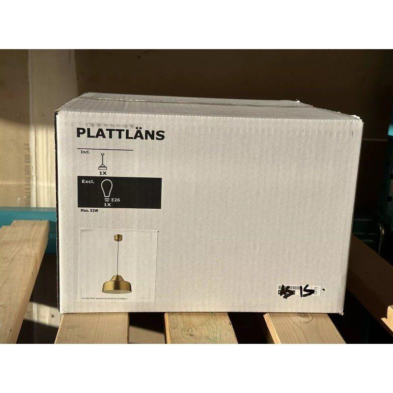 IKEA NEW IKEA Plattlans Pendant Lamp, Brass Color New 605.182.50