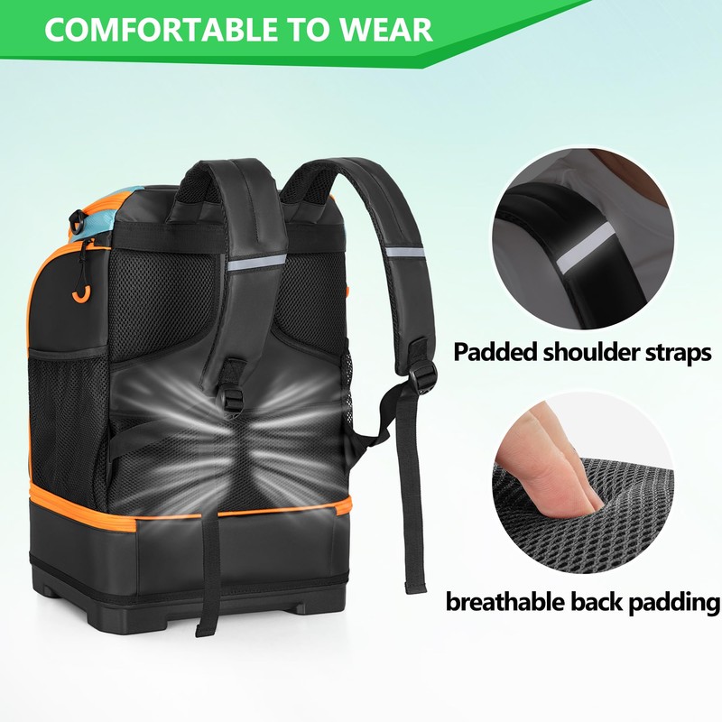 Smasrob 35L Swim Bag with Hard Shoe Compartment and 2