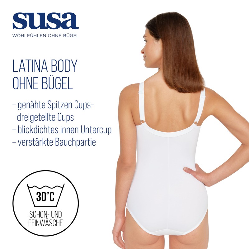 Susa Body Latina Women's Elastic Lace Body - 80C