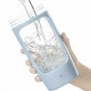 MUNEFE 650mL Electric Shaker Bottle, USB Charging, Portable Blue Powder