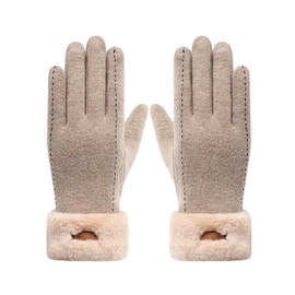 WUFGWBD 1 Pair Of Women'S Thermal Gloves, Finger Gloves, Cycling Gloves, Fleece Cold-Proof Gloves, Winter Outdoor Products