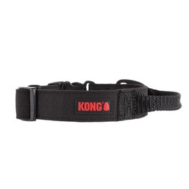 KONG Collar de perro acolchado ultra duradero con asa cómoda (XL, negro)