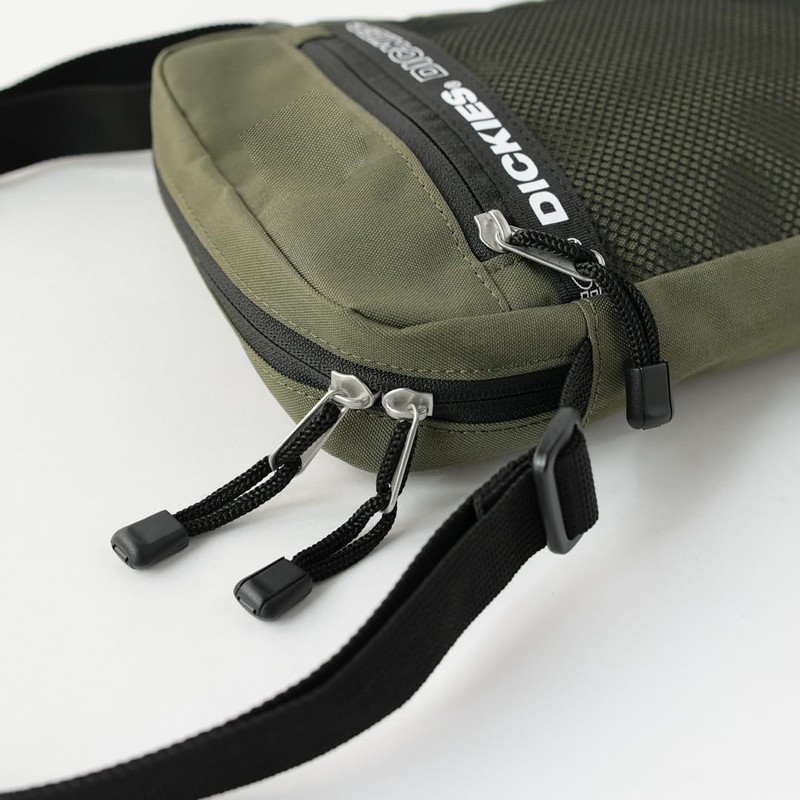 Dickies Women's Men's Logo Tape Square Shoulder Bag, beige