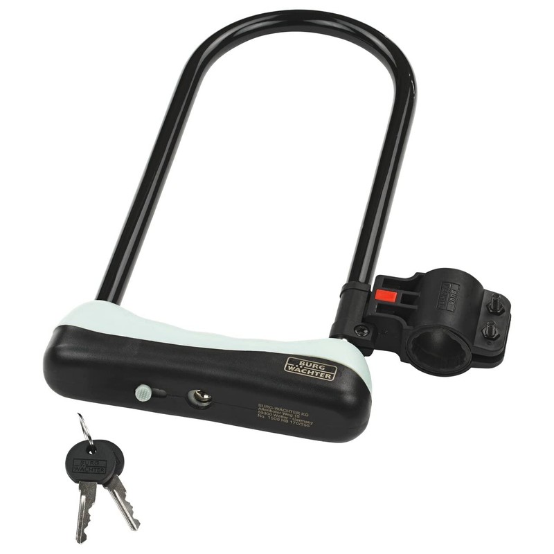 Burg-Wächter 1500 HB 170/255 Shackle Lock, Black, Large