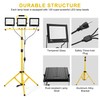30000 Lumen Work Lights with Stand, 3 Adjustable Head LED