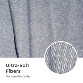 Cariloha Two Toned Hand Towel | Laguna Blue | 16"x24" | Turkish Cotton & Viscose Material Blend | Extra Smooth, Odor Resistant and Highly Absorbent