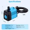 Fountain Submersible Water Pump: 50W Small Sump Pump for Outdoor