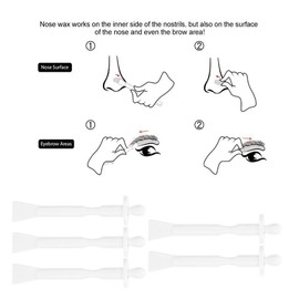 JUHONNZ Nose Wax Sticks, 50 Pieces Neuswax Sticks Applicator Plastic Nose Hair Wax Nose Hair Wax Nose Hair Sticks for Cleaning Nostrils and Removing Nose Hair