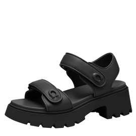 Coach Women's Brynn Platform Sandal, Black, 8