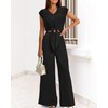 PRETTYGARDEN Women's Summer 2 Piece Outfits 2025 Cap Sleeve V