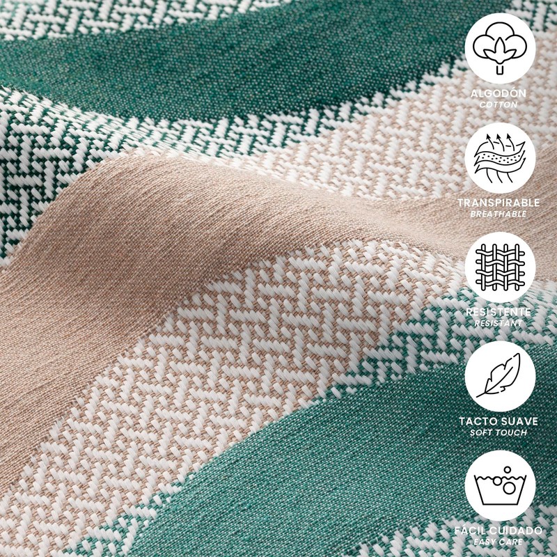 GAMUSI Fouta Pareo Lightweight Striped Beach Towel, 90 x 180