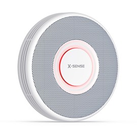 X-Sense Smart Smoke Alarm for Home with English Voice Alerts and 17 Locations, Wi-Fi Smoke Alarm Requires SBS50 Base Station, Wireless Interlinked Fire Alarm, XS0B-MR, 1-Pack