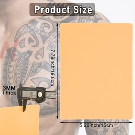 LANIAKEA 15 PCS Blank Tattoo Practice Skin,3mm Thick Tattoo Skin Practice, 6x8" Silicone Practice Skin Large Fake Skins for Beginners and Experienced Artists Tattoo Supplies